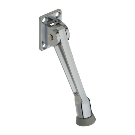 National Hardware National Hardware Zinc w/Rubber Tip Chrome Silver Door Stop Mounts to door N184-234